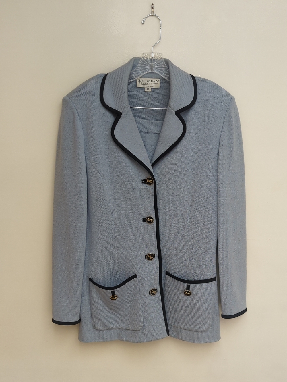 Beautiful Pale Blue Saint John Collection Suit